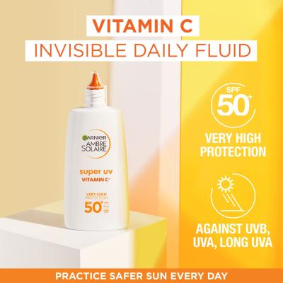 Garnier Ambre Solaire Super UV Vitamin C SPF50+ Zaščita pred soncem za obraz 40 ml