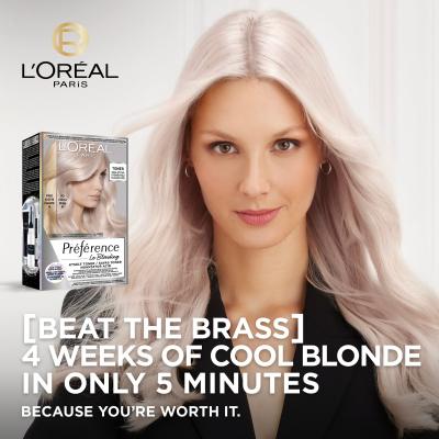 L&#039;Oréal Paris Préférence Le Blonding Toner Barva za lase za ženske 60 ml Odtenek Platinum Pearl