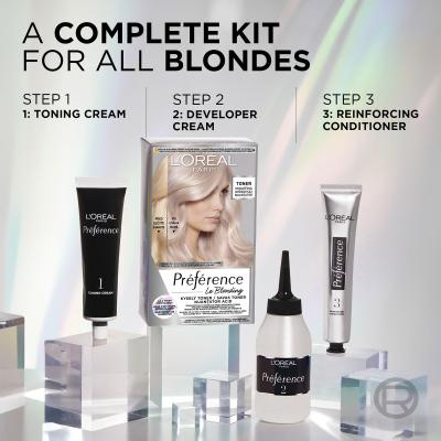 L&#039;Oréal Paris Préférence Le Blonding Toner Barva za lase za ženske 60 ml Odtenek Platinum Pearl