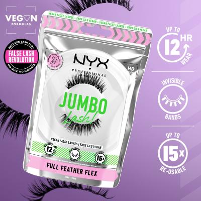 NYX Professional Makeup Jumbo Lash! Full Feather Flex Umetne trepalnice za ženske 1 kos