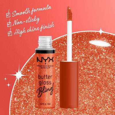 NYX Professional Makeup Butter Gloss Bling Glos za ustnice za ženske 8 ml Odtenek 06 Shimmer Down