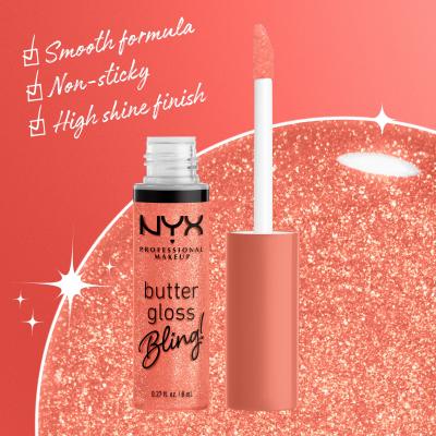 NYX Professional Makeup Butter Gloss Bling Glos za ustnice za ženske 8 ml Odtenek 02 Dripped Out