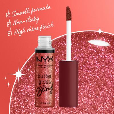 NYX Professional Makeup Butter Gloss Bling Glos za ustnice za ženske 8 ml Odtenek 07 Big Spender