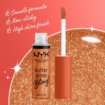 NYX Professional Makeup Butter Gloss Bling Glos za ustnice za ženske 8 ml Odtenek 03 Pricey