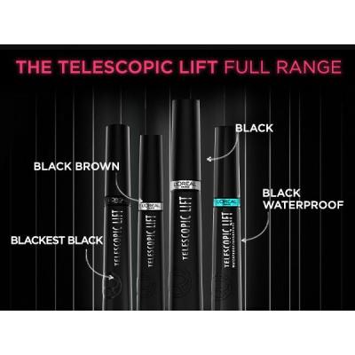 L&#039;Oréal Paris Telescopic Lift Waterproof Maskara za ženske 8 ml Odtenek Black