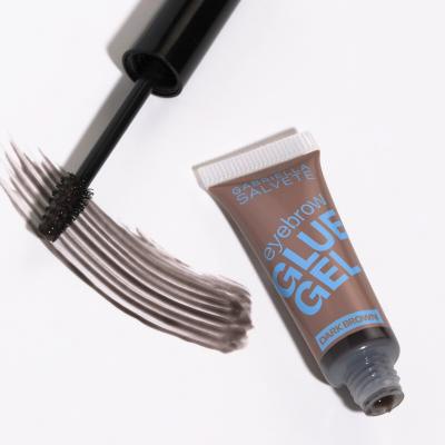 Gabriella Salvete Denim Story Brow Style Eyebrow Glue Gel Maskara za obrvi za ženske 6 ml Odtenek Dark Brown