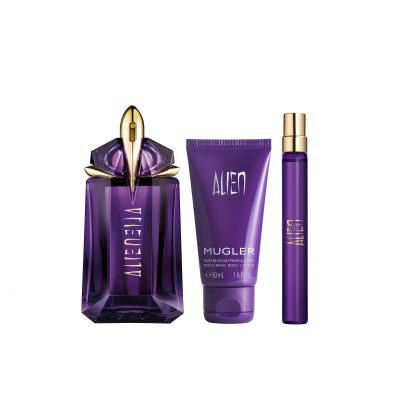 Mugler Alien Darilni set parfumska voda 60 ml + losjon za telo 50 ml + parfumska voda 10 ml