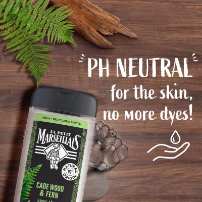 Le Petit Marseillais Cade Wood &amp; Fern Gel za prhanje za moške 400 ml