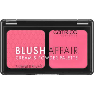 Catrice Blush Affair Cream &amp; Powder Palette Rdečilo za obraz za ženske 6 g Odtenek 020 Pleasing Pink