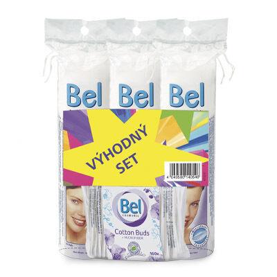 Bel Extrasoft Pads Darilni set blazinice za odstranjevanje ličil 3 x 70 kos + vatirane palčke 160 kos