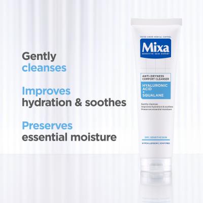 Mixa Hyaluronic Acid + Squalane Anti-Dryness Comfort Cleanser Čistilni gel za ženske 150 ml