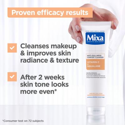 Mixa Vitamin C+ Squalane Anti-Dullness Comfort Cleanser Čistilni gel 150 ml