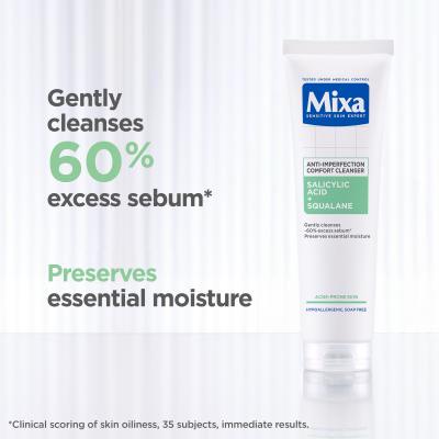 Mixa Salicylic Acid + Squalane Anti-Imperfection Comfort Cleanser Čistilni gel za ženske 150 ml