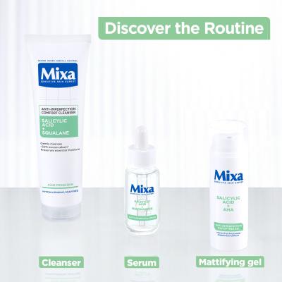 Mixa Salicylic Acid + Squalane Anti-Imperfection Comfort Cleanser Čistilni gel za ženske 150 ml