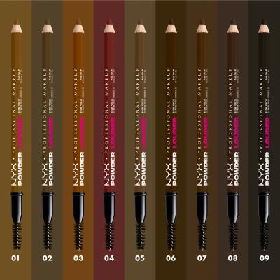 NYX Professional Makeup Powder Louder Brow Pencil Svinčnik za obrvi za ženske 1,15 g Odtenek 07 Espresso