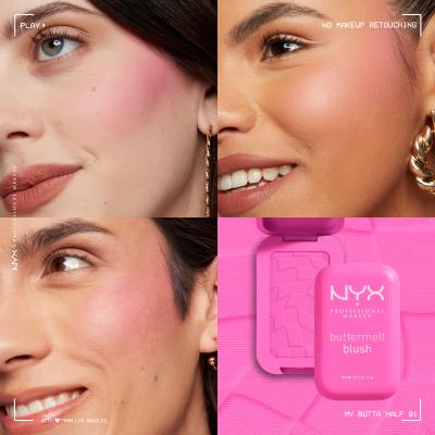 NYX Professional Makeup Buttermelt Blush Rdečilo za obraz za ženske 5 g Odtenek 01 My Butta Half