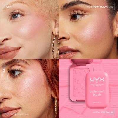 NYX Professional Makeup Buttermelt Blush Rdečilo za obraz za ženske 5 g Odtenek 02 Butta Together