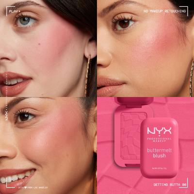 NYX Professional Makeup Buttermelt Blush Rdečilo za obraz za ženske 5 g Odtenek 08 Getting Butta