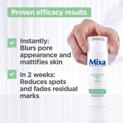 Mixa Salicylic Acid + AHA Anti-Imperfection Mattifying Gel Gel za obraz za ženske 50 ml