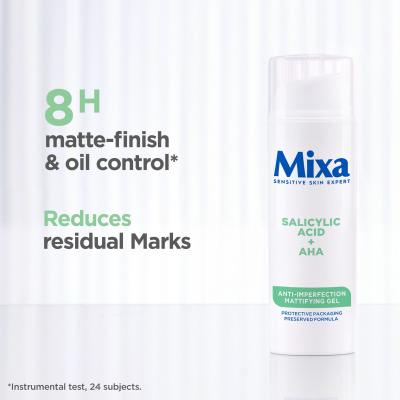 Mixa Salicylic Acid + AHA Anti-Imperfection Mattifying Gel Gel za obraz za ženske 50 ml