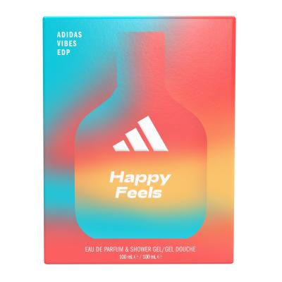 Adidas Vibes Happy Feels Darilni set parfumska voda 100 ml + gel za prhanje 100 ml