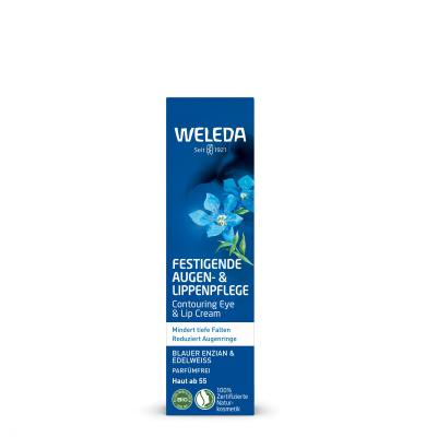 Weleda Blue Gentian &amp; Edelweiss Contouring Eye &amp; Lip Cream Krema za okoli oči za ženske 10 ml