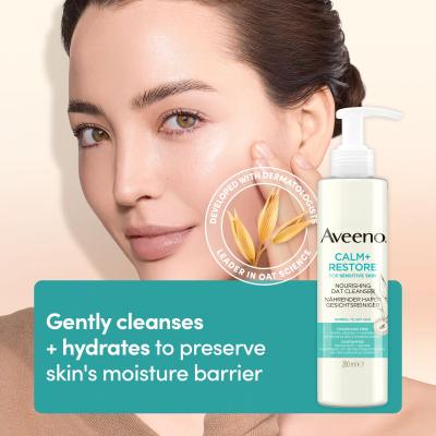 Aveeno Calm + Restore Nourishing Oat Cleanser Čistilna krema 200 ml