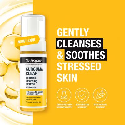 Neutrogena Curcuma Clear Soothing Cleansing Mousse Čistilna pena 150 ml