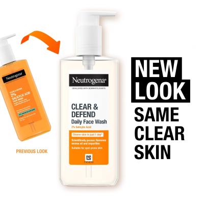 Neutrogena Clear &amp; Defend Daily Face Wash Čistilni gel 200 ml