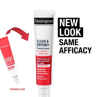 Neutrogena Clear &amp; Defend+ Peeling Serum Serum za obraz 30 ml