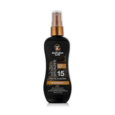 Australian Gold Instant Bronzer Spray Gel Sunscreen SPF15 Zaščita pred soncem za telo za ženske 100 ml