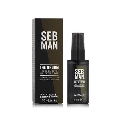 Sebastian Professional Seb Man The Groom Hair &amp; Beard Oil Olje za lase za moške 30 ml