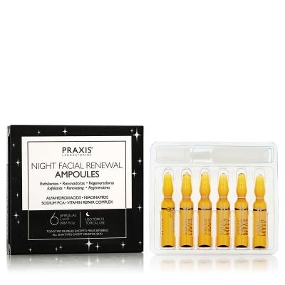 Praxis Laboratorios Night Facial Renewal Ampoules Serum za obraz 6x2 ml