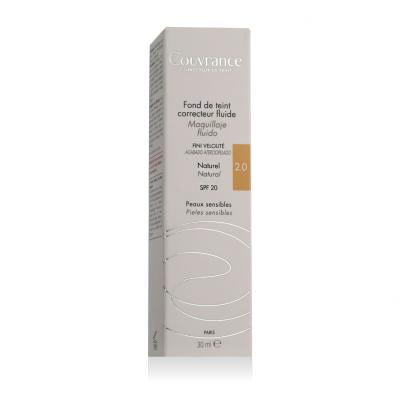Avene Couvrance Fluid Foundation Corrector SPF20 Puder za ženske 30 ml Odtenek 2.0 Natural