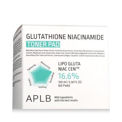 APLB Glutathione Niacinamide Toner Pad Losjon in sprej za obraz 60 kos