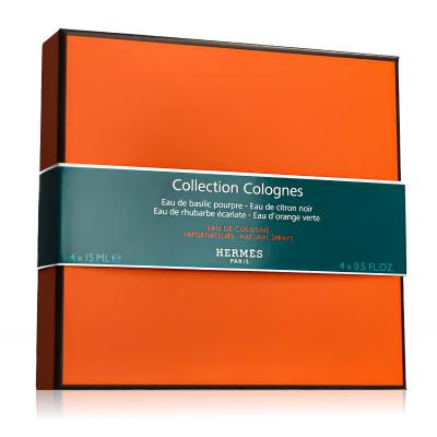 Hermes Colognes Collection Darilni set kolonjska voda Eau de Basilic Pourpre 15 ml + kolonjska voda Eau de Citron Noir 15 ml + kolonjska voda Eau de Rhubarbe Écarlate 15 ml + kolonjska voda Eau D&#039;Orange Verte 15 ml