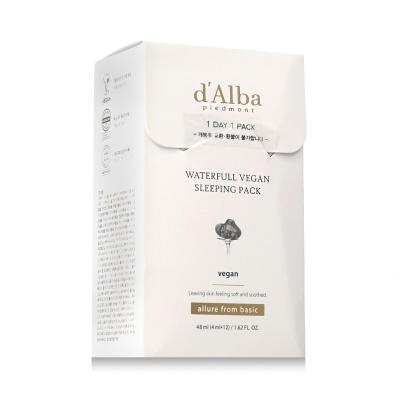 d&#039;Alba White Truffle Waterfull Vegan Sleeping Pack Maska za obraz za ženske 12x4 ml