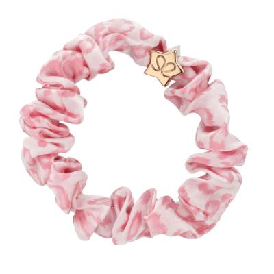 By Eloise London Silk Scrunchie Gold Star Elastika za lase za ženske 1 kos Odtenek Pink Leopard