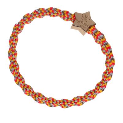 By Eloise London Metallic Gold Star Elastika za lase za ženske 1 kos Odtenek Tropicana