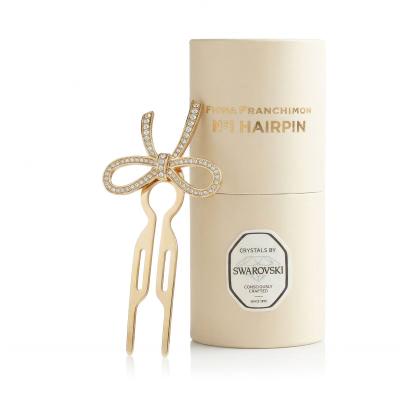 Fiona Franchimon Nº1 Hairpin Steel Crystals By Swarovski Sponka za lase za ženske 1 kos Odtenek Yellow Gold Finish