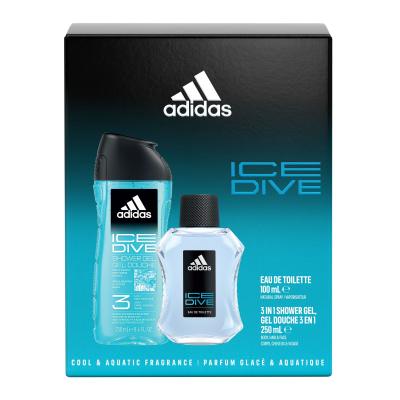 Adidas Ice Dive Darilni set toaletna voda 100 ml + gel za prhanje 250 ml