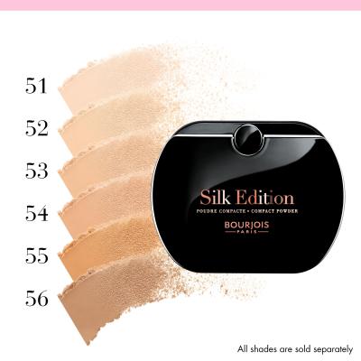 BOURJOIS Paris Silk Edition Compact Powder Puder v prahu za ženske 9 g Odtenek 53 Golden Beige