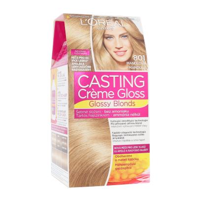 L&#039;Oréal Paris Casting Creme Gloss Glossy Blonds Barva za lase za ženske 48 ml Odtenek 801 Silky Blonde