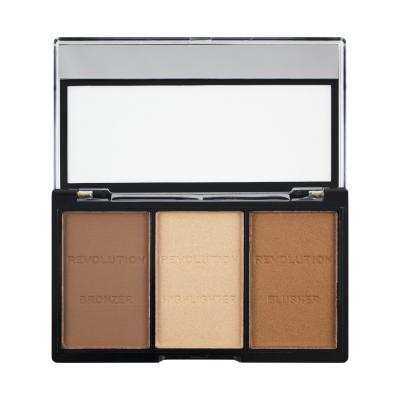 Makeup Revolution London Ultra Sculpt &amp; Contour Kit Paletka za konturing za ženske 11 g Odtenek C04 Ultra Light/Medium