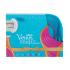 Gillette Venus Snap With Embrace Darilni set britvica 1 kos + nadomestne britvice 2 kosa + etui 1 kos + glavnik za lase 1 kos + kozmetična torbica