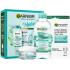 Garnier Skin Naturals Hyaluronic Aloe for Hydrating Darilni set gel za obraz Skin Naturals Hyaluronic Aloe Jelly Daily Moisturizing Care 50 ml + micelarna vodica Skin Naturals Micellar Hyaluronic Aloe Water 400 ml + maska za obraz Skin Naturals Hyaluronic Aloe Serum Tissue Mask 28 g