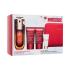 Clarins Double Serum & Super Restorative Collection Darilni set serum za obraz Double Serum 50 ml + dnevna krema za obraz Super Restorative Day Cream 15 ml + nočna krema za obraz Super Restorative Night Cream 15 ml + podlaga za ličila SOS Primer 5 ml + rdeča kozmetična torbica