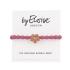 By Eloise London Bling Charms Daisy Flower Elastika za lase za ženske 1 kos Odtenek Rose Pink