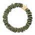 By Eloise London Skinny Silk Scrunchie Gold Star Elastika za lase za ženske 1 kos Odtenek Olive Green