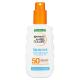 Garnier Ambre Solaire Sensitive Advanced Hypoallergenic Spray SPF50+ Zaščita pred soncem za telo 150 ml